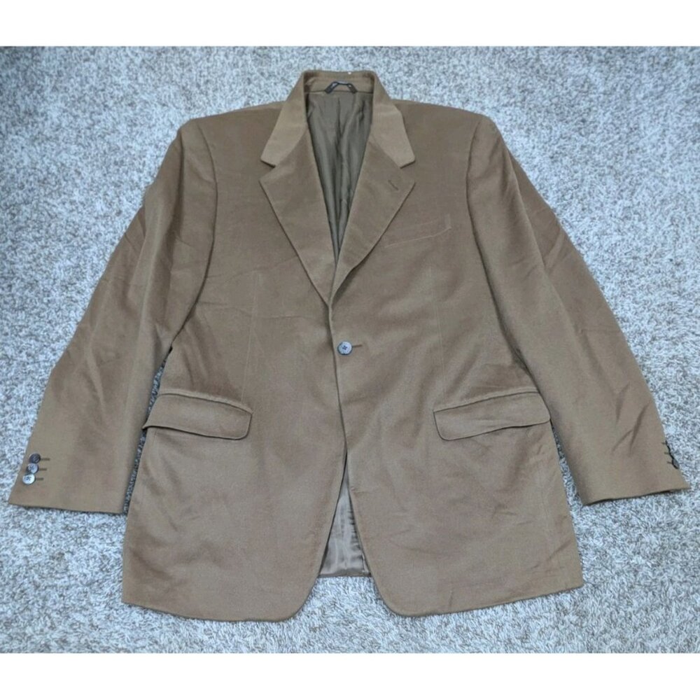 Canali Loro Piana Blazer Jacket Men 54L EU 44L US Beige Wool Cashmere One Button